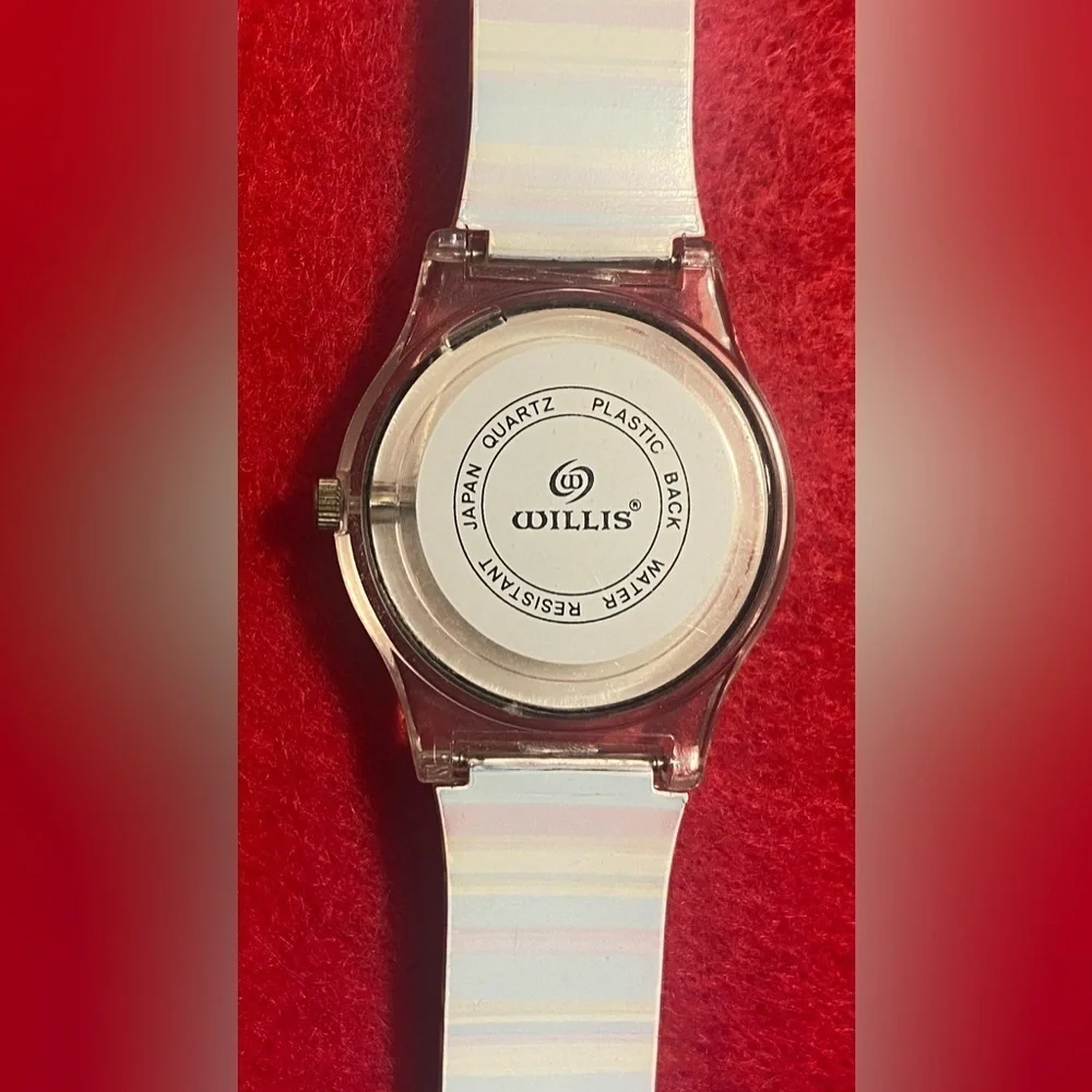 Willis Silicone Watch Multi-colored Stripes Water Resistant “Dillis” Vintage